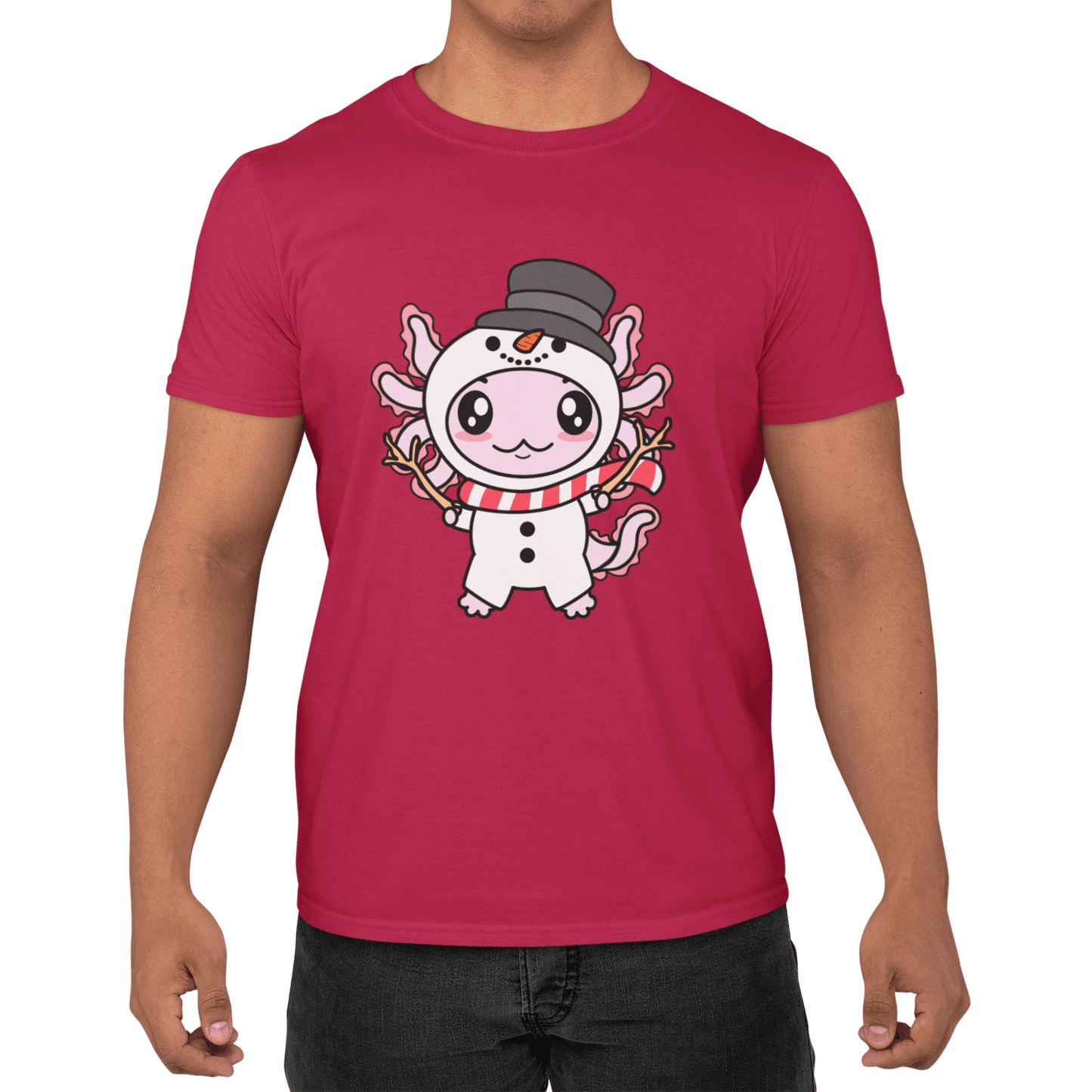 Axolotzin Muñeco De Nieve Ajolote Navidad