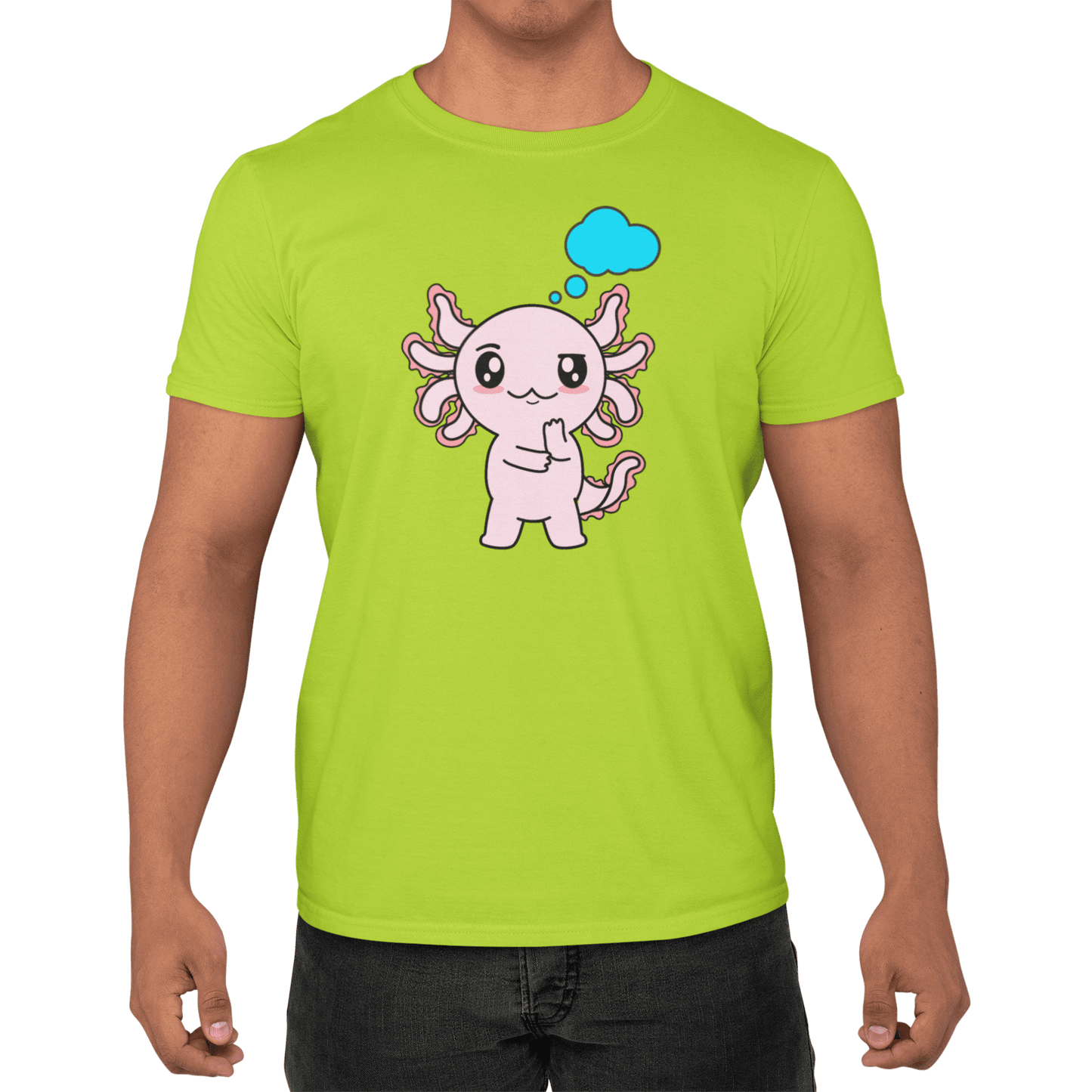 Playera Axolotzin Pensando Ajolote Adulto E Infantil