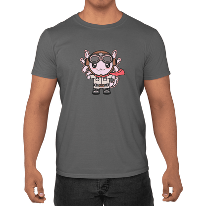 Playera Axolotzin Aviador Ajolote Adulto E Infantil