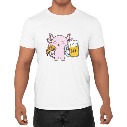Playera Axolotzin Pizza & Cerveza Ajolote Adulto