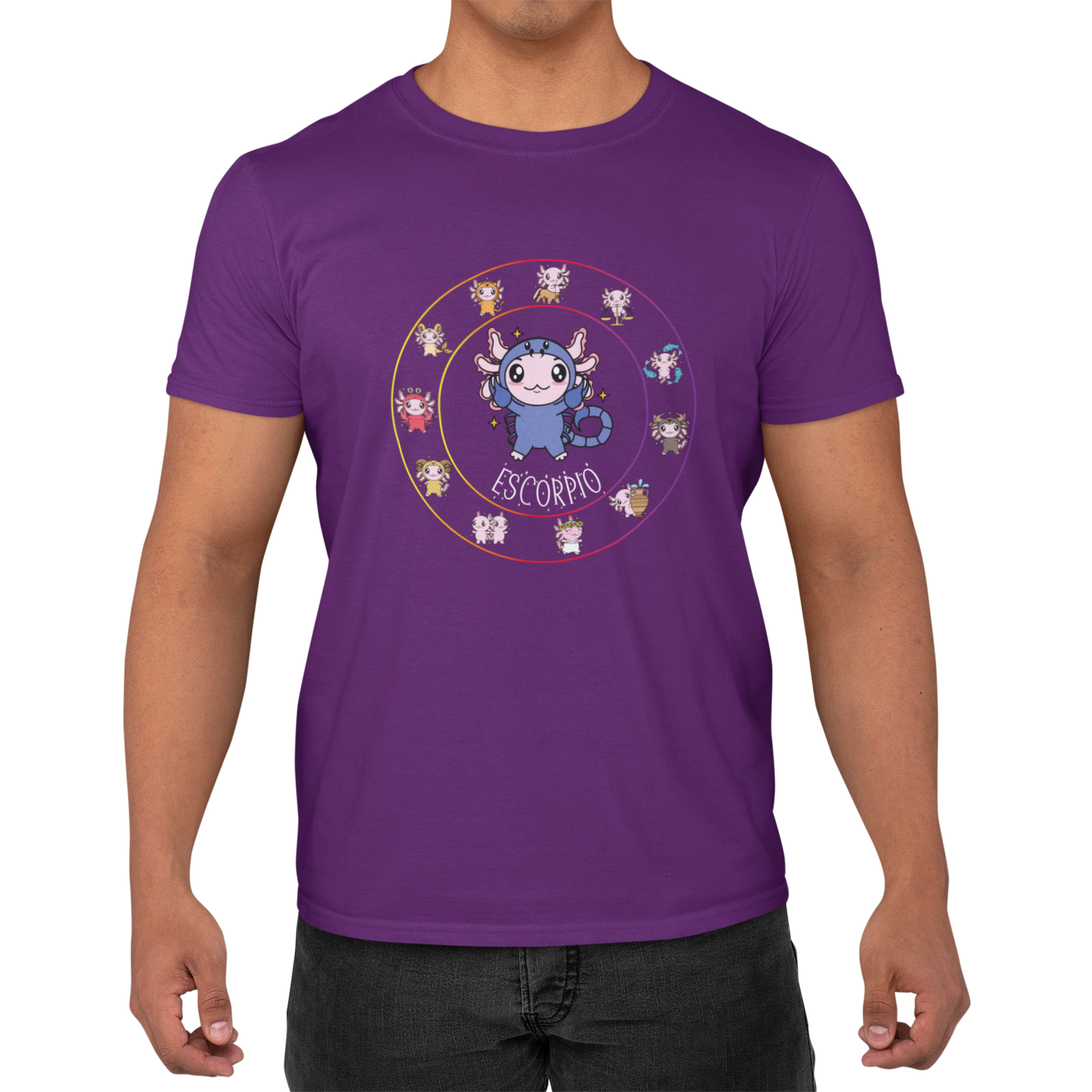 Playera Horoscopos Escorpio Axolotzin Ajolote Adulto E Infantil