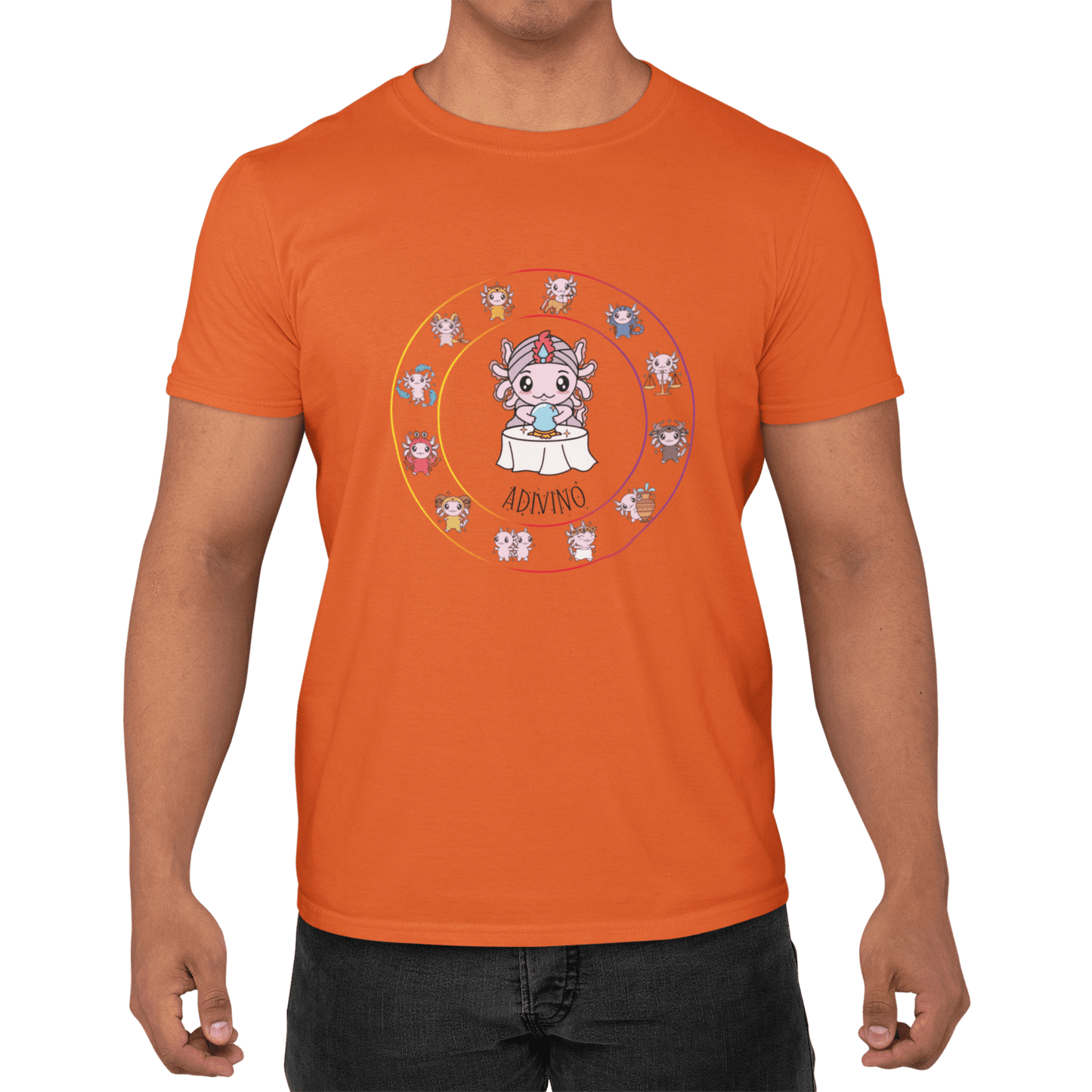 Playera Horoscopos Adivino Axolotzin Ajolote Adulto E Infantil