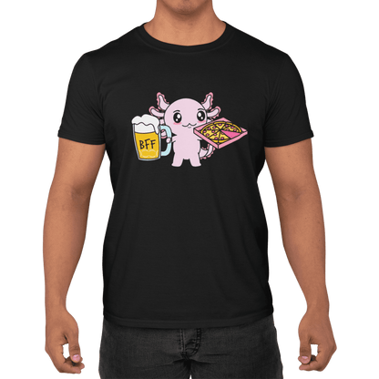 Playera Axolotzin Pizza & Cerveza Ajolote Adulto