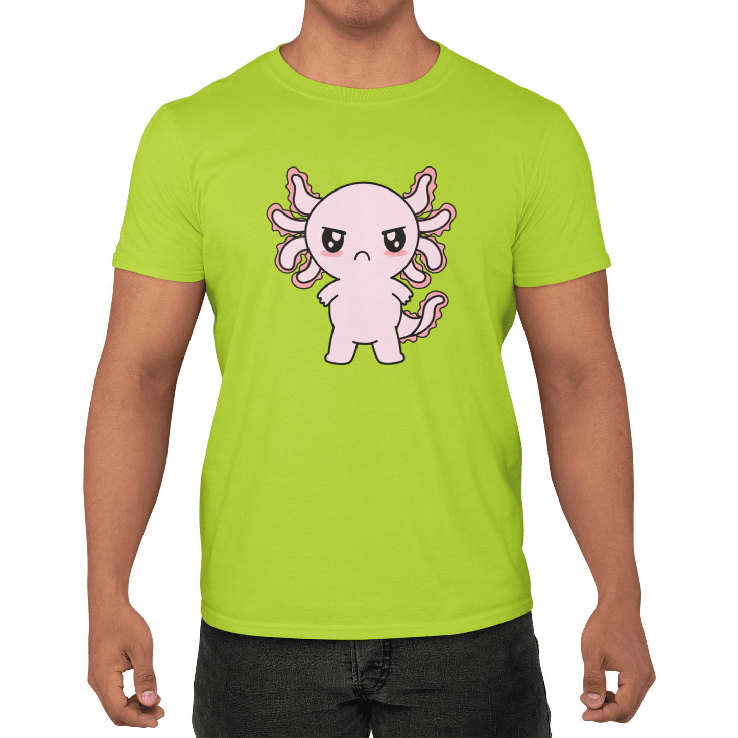 Playera Axolotzin Enojado Ajolote Adulto E Infantil