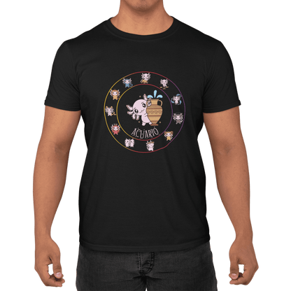 Playera Horoscopos Acuario Axolotzin Ajolote Adulto E Infantil