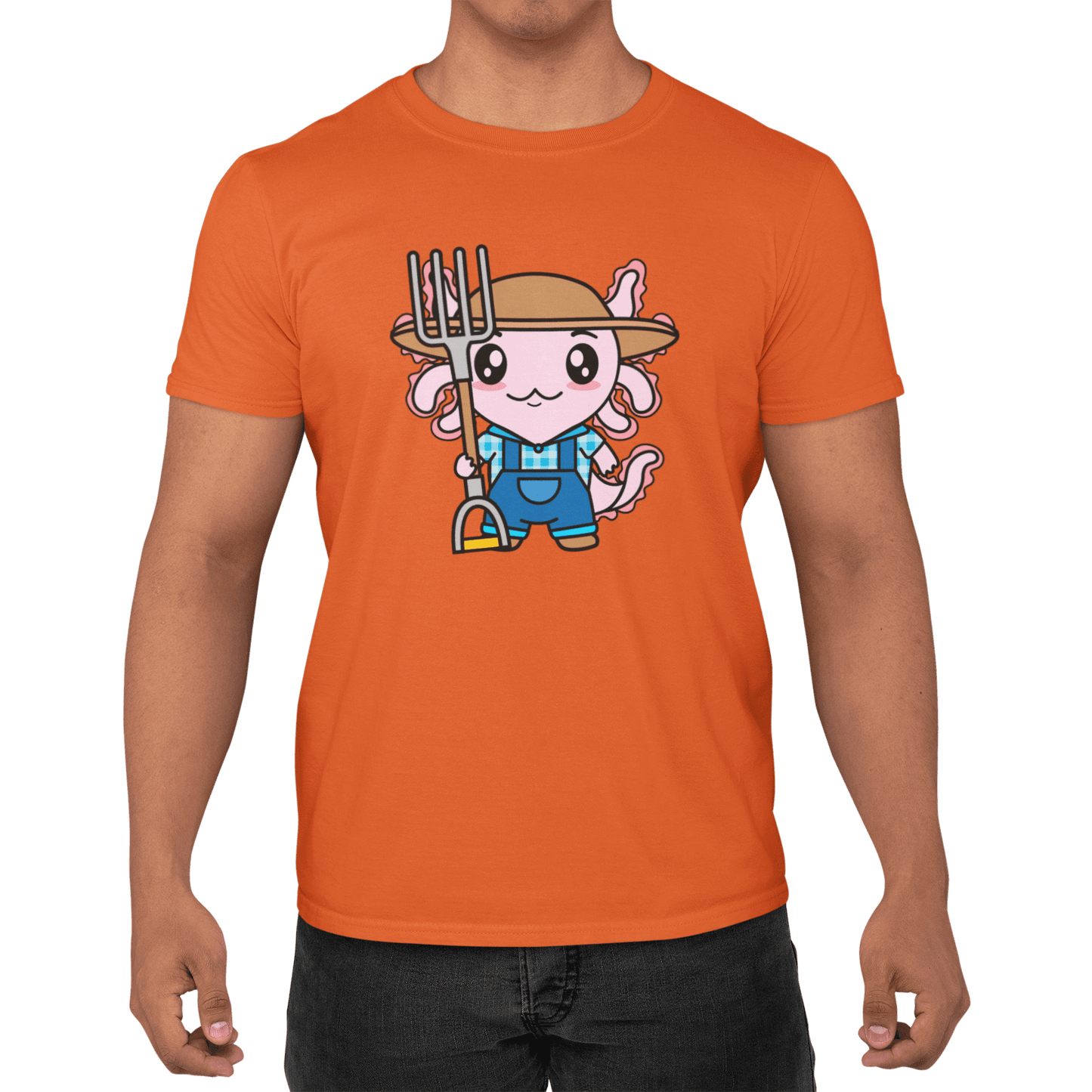 Playera Axolotzin Granjero Ajolote Adulto E Infantil