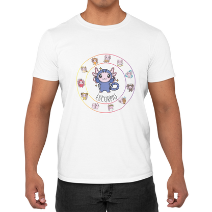 Playera Horoscopos Escorpio Axolotzin Ajolote Adulto E Infantil