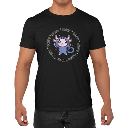 Playera Axolotzin Horoscopos Aro Escorpio Ajolote Adulto E Infantil
