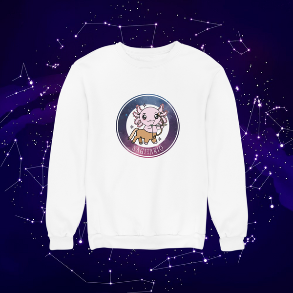 Sudadera Axolotzin Horóscopos Galaxy Sagitario Ajolote Unisex