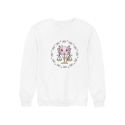 Sudadera Axolotzin Horóscopos Aro Libra Ajolote Unisex