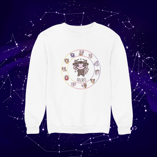 Sudadera Horóscopos Tauro Axolotzin Ajolote Unisex