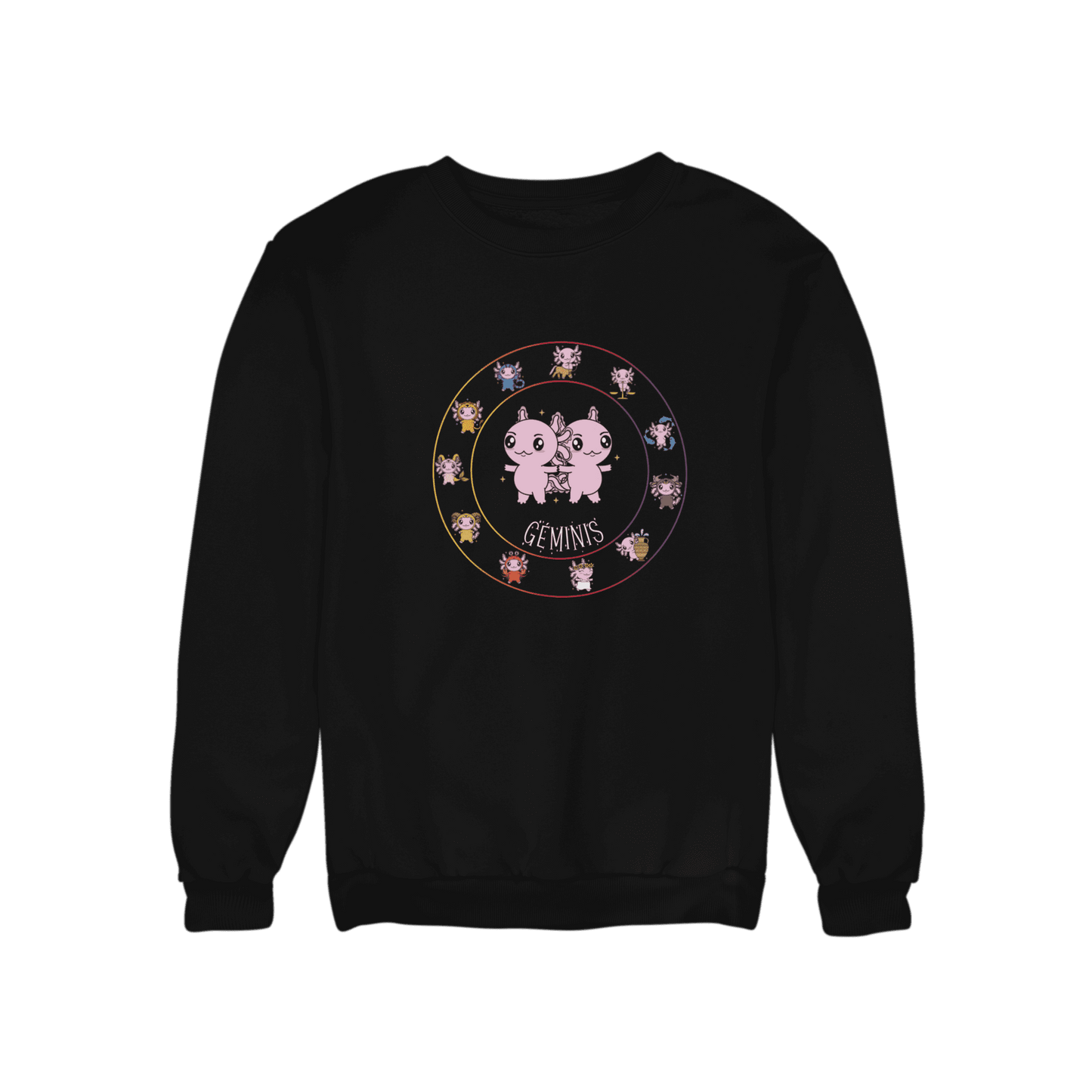 Sudadera Horóscopos Geminis Axolotzin Ajolote Unisex