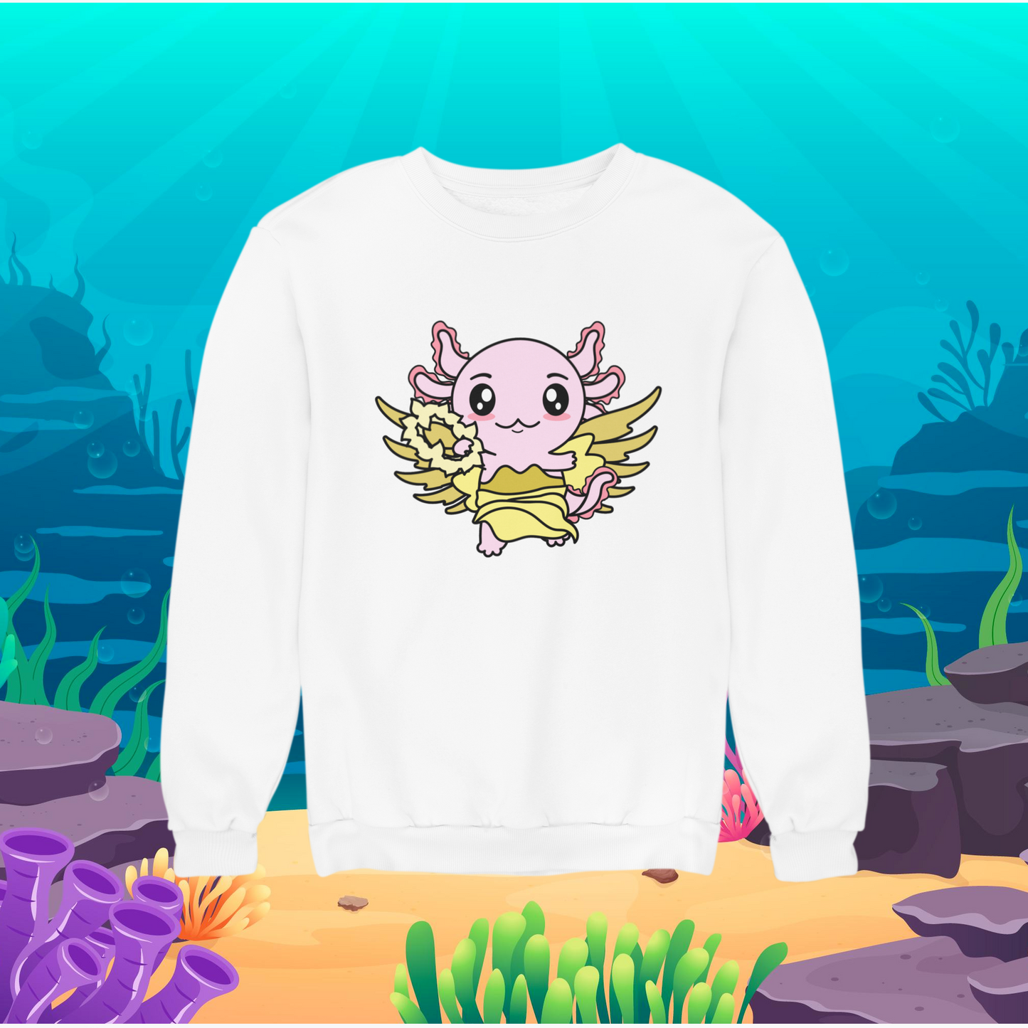 Sudadera Axolotzin Victoria Alada Ajolote Unisex