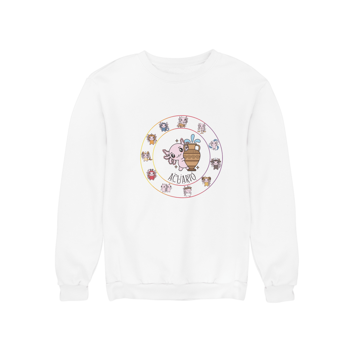 Sudadera Horóscopos Acuario Axolotzin Ajolote Unisex