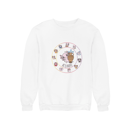 Sudadera Horóscopos Acuario Axolotzin Ajolote Unisex