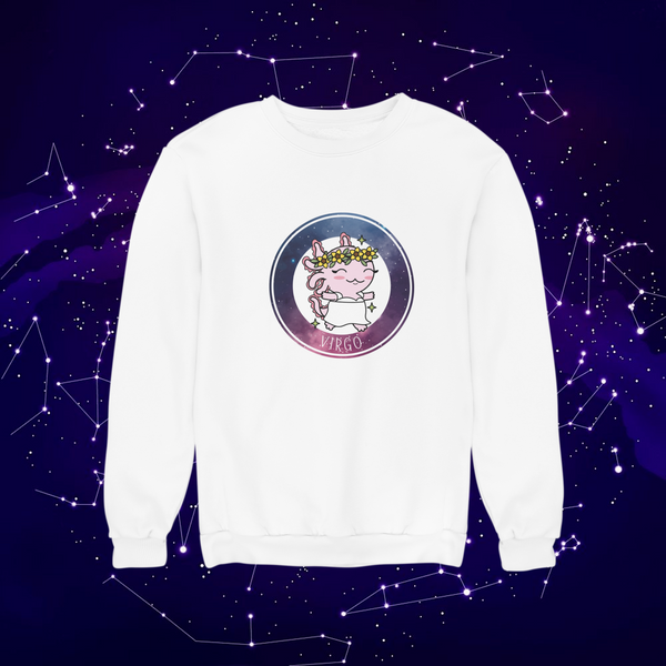 Sudadera Axolotzin Horóscopos Galaxy Virgo Ajolote Unisex