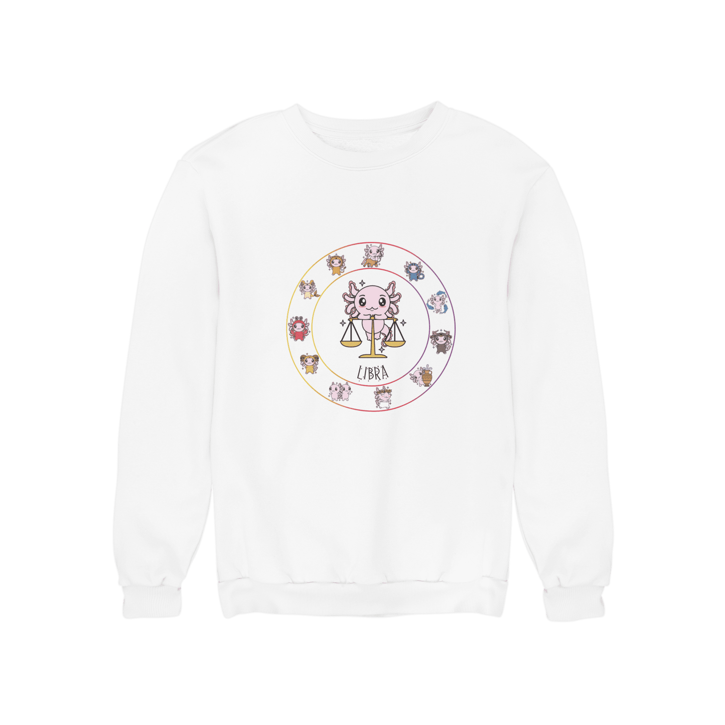 Sudadera Horóscopos Libra Axolotzin Ajolote Unisex