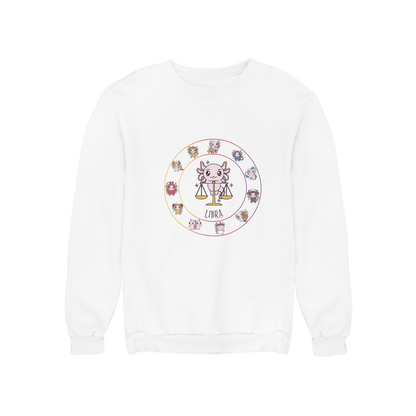Sudadera Horóscopos Libra Axolotzin Ajolote Unisex