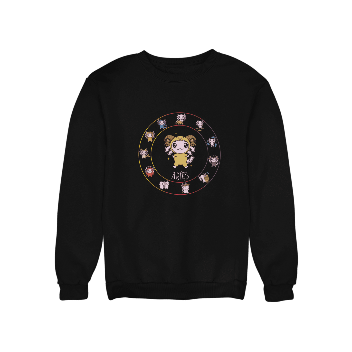 Sudadera Horóscopos Aries Axolotzin Ajolote Unisex