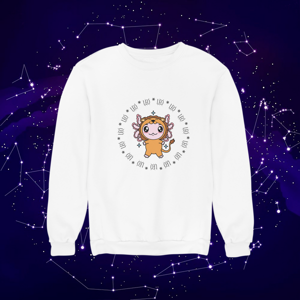 Sudadera Axolotzin Horóscopos Aro Leo Ajolote Unisex