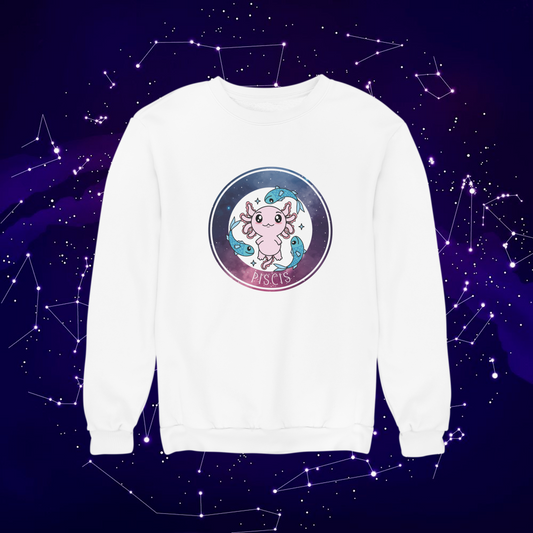 Sudadera Axolotzin Horóscopos Galaxy Piscis Ajolote Unisex
