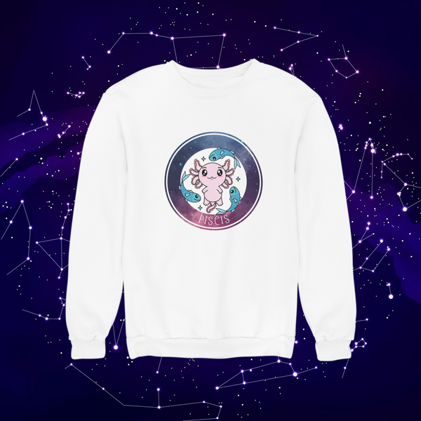 Sudadera Axolotzin Horóscopos Galaxy Piscis Ajolote Unisex