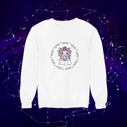 Sudadera Axolotzin Horóscopos Aro Adivino Ajolote Unisex