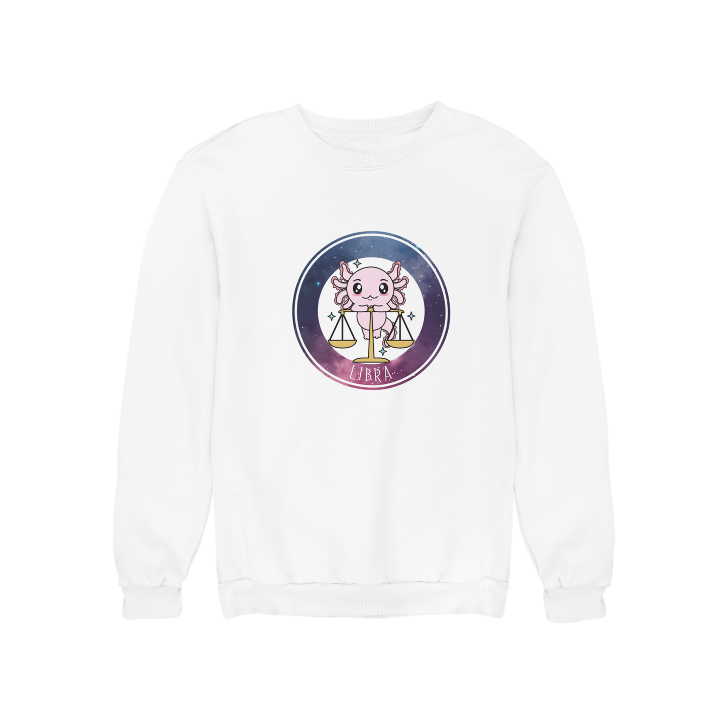 Sudadera Axolotzin Horóscopos Galaxy Libra Ajolote Unisex