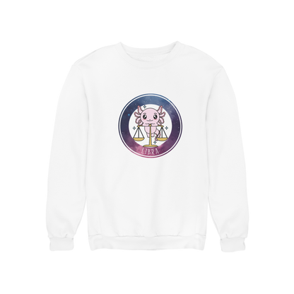 Sudadera Axolotzin Horóscopos Galaxy Libra Ajolote Unisex
