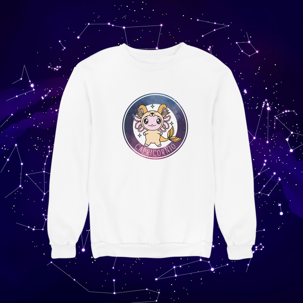 Sudadera Axolotzin Horóscopos Galaxy Capricornio Ajolote Unisex