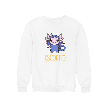Sudadera Axolotzin Horóscopos Nombre Escorpio Ajolote Unisex