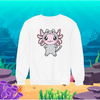 Sudadera Axolotzin Disfraz Gato Ajolote Unisex