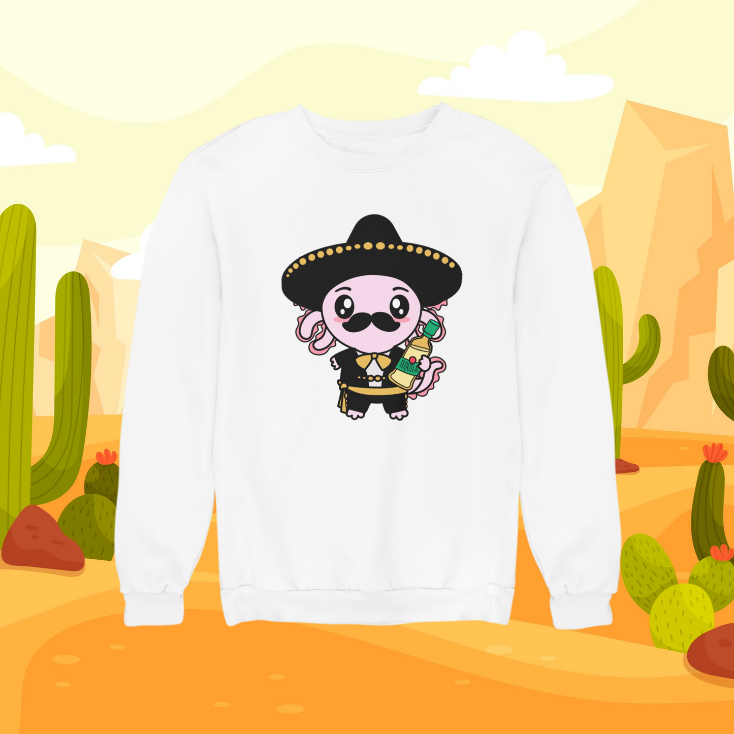 Sudadera Axolotzin Mariachi Ajolote Unisex