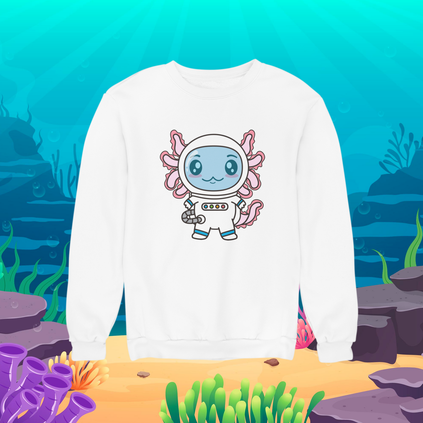 Sudadera Axolotzin Astronauta Ajolote Unisex