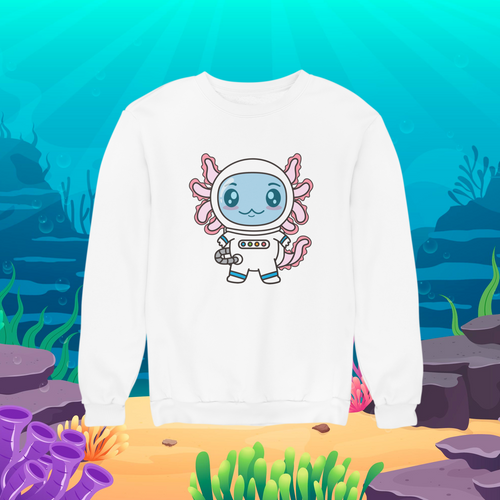 Sudadera Axolotzin Astronauta Ajolote Unisex