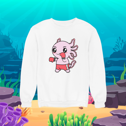 Sudadera Axolotzin Boxeador Ajolote Unisex