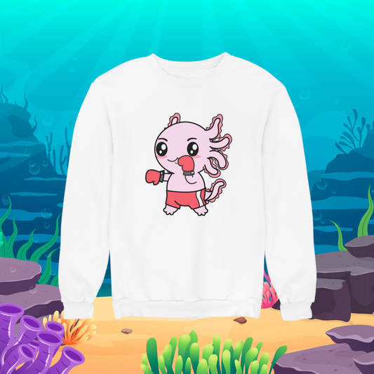 Sudadera Axolotzin Boxeador Ajolote Unisex