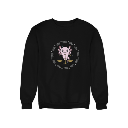 Sudadera Axolotzin Horóscopos Aro Libra Ajolote Unisex