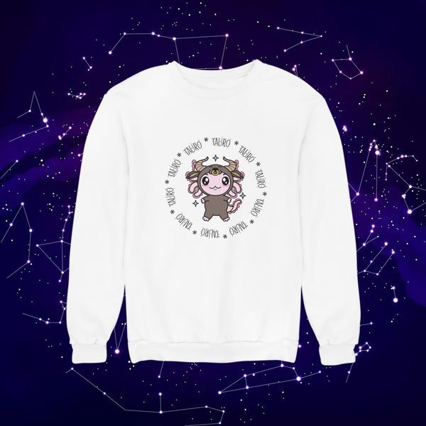 Sudadera Axolotzin Horóscopos Aro Tauro Ajolote Unisex