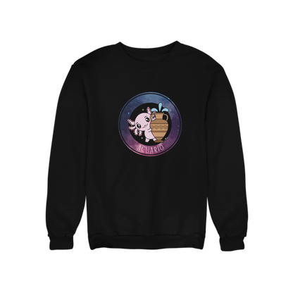 Sudadera Axolotzin Horóscopos Galaxy Acuario Ajolote Unisex