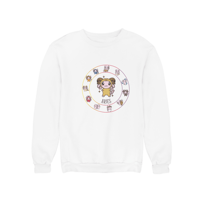 Sudadera Horóscopos Aries Axolotzin Ajolote Unisex