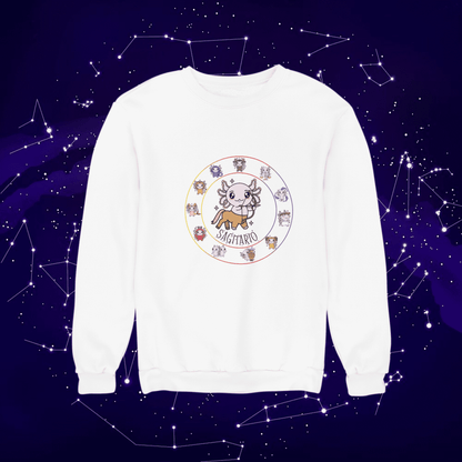 Sudadera Horóscopos Sagitario Axolotzin Ajolote Unisex