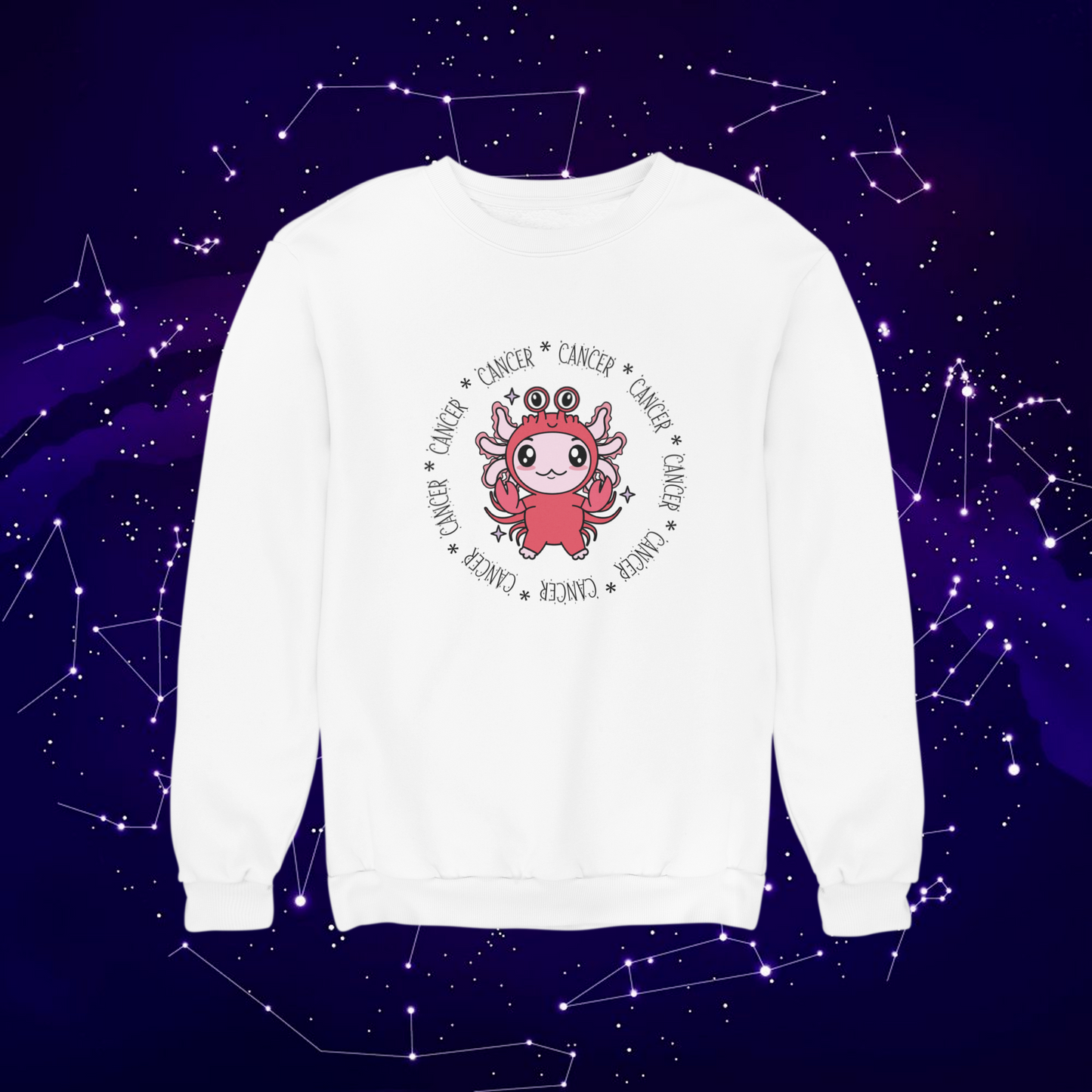 Sudadera Axolotzin Horóscopos Aro Cancer Ajolote Unisex