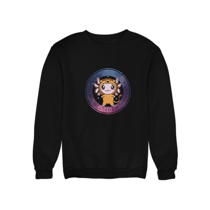 Sudadera Axolotzin Horóscopos Galaxy Leo Ajolote Unisex