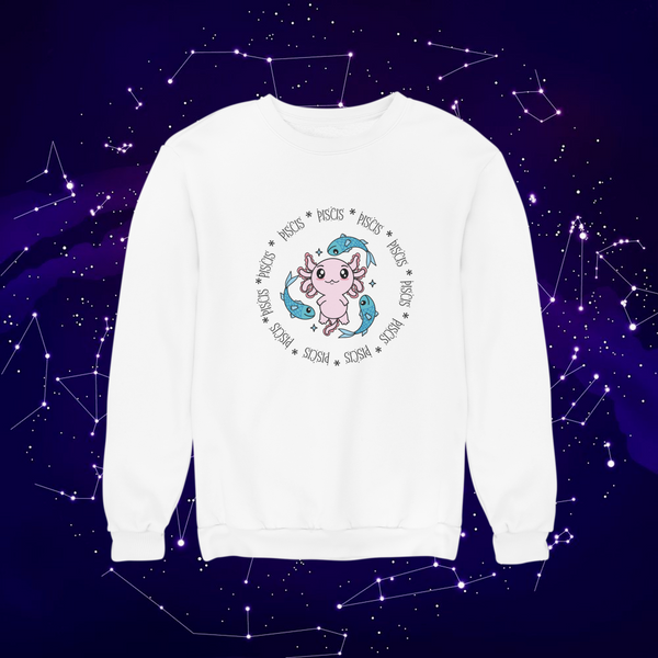 Sudadera Axolotzin Horóscopos Aro Piscis Ajolote Unisex