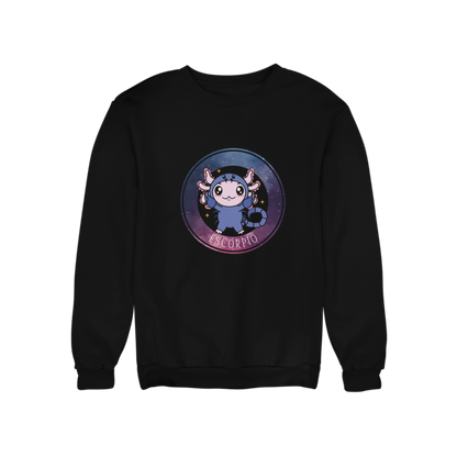 Sudadera Axolotzin Horóscopos Galaxy Escorpio Ajolote Unisex