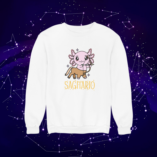 Sudadera Axolotzin Horóscopos Nombre Sagitario Ajolote Unisex