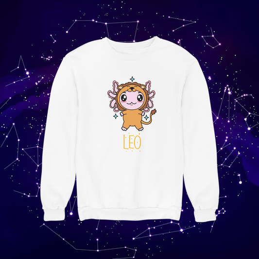 Sudadera Axolotzin Horóscopos Nombre Leo Ajolote Unisex