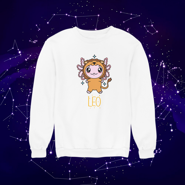 Sudadera Axolotzin Horóscopos Nombre Leo Ajolote Unisex