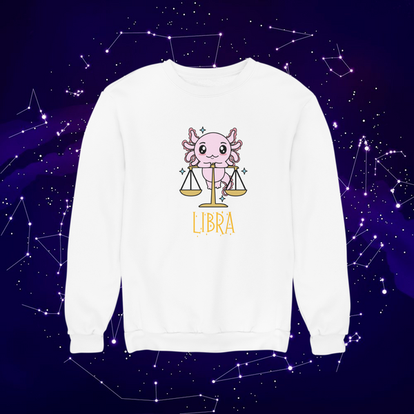 Sudadera Axolotzin Horóscopos Nombre Libra Ajolote Unisex